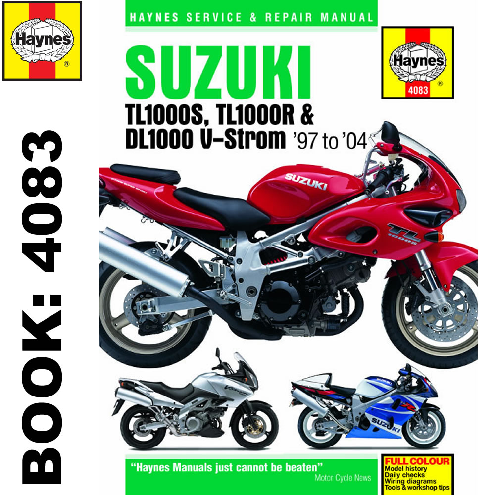 Suzuki TL1000S TL1000R DL1000 V-Storm 1997-2004 Haynes Workshop Manual