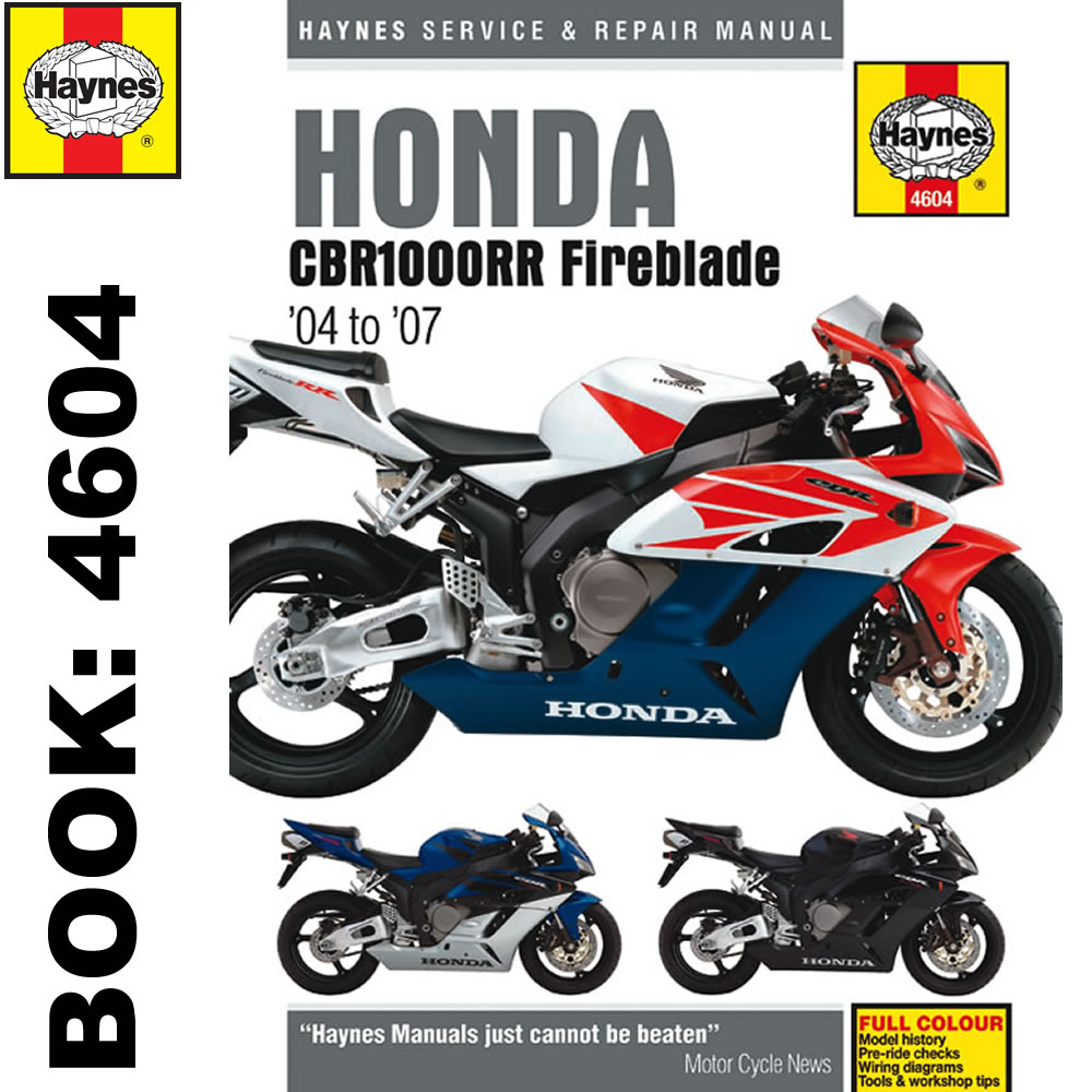 Honda CBR1000RR Fireblade 2004-2007 Haynes Workshop Manual