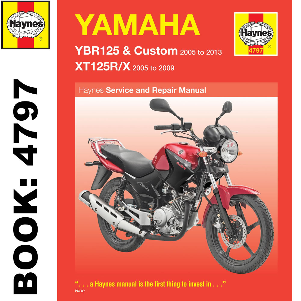 Yamaha YBR125 YTR125R YTR125X 2005-2013 Haynes Workshop Manual