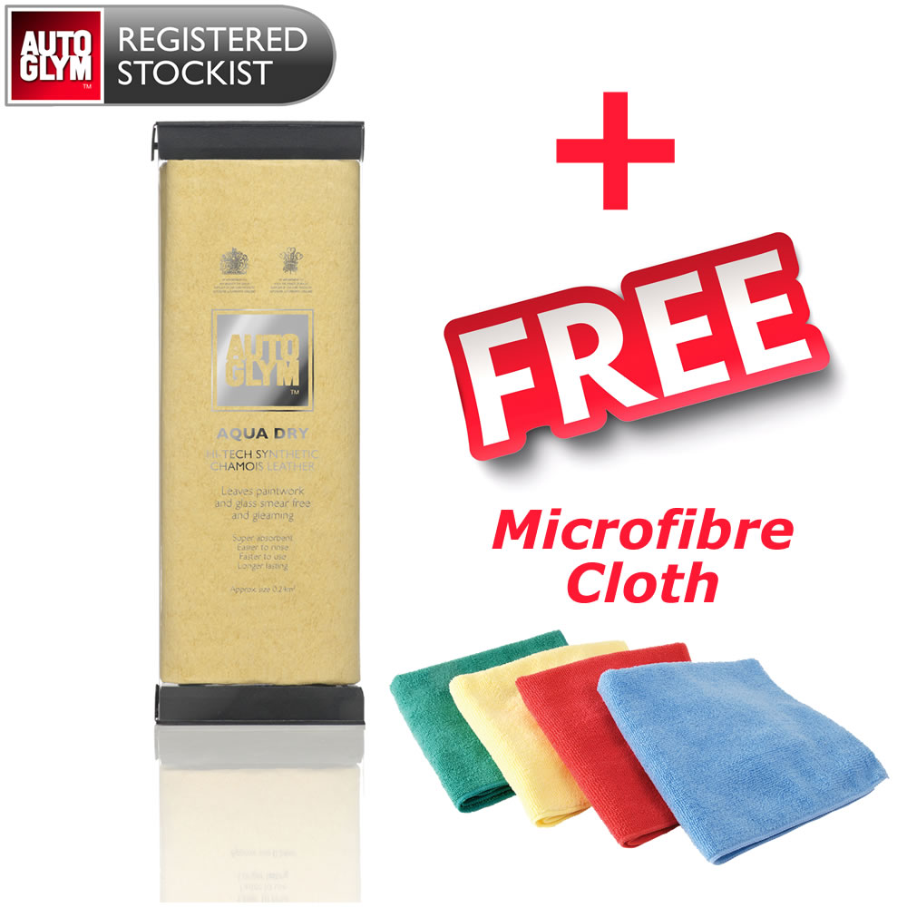 Autoglym HiTech Aqua Dry Synthetic Chamois Leather Car Wash Valeting