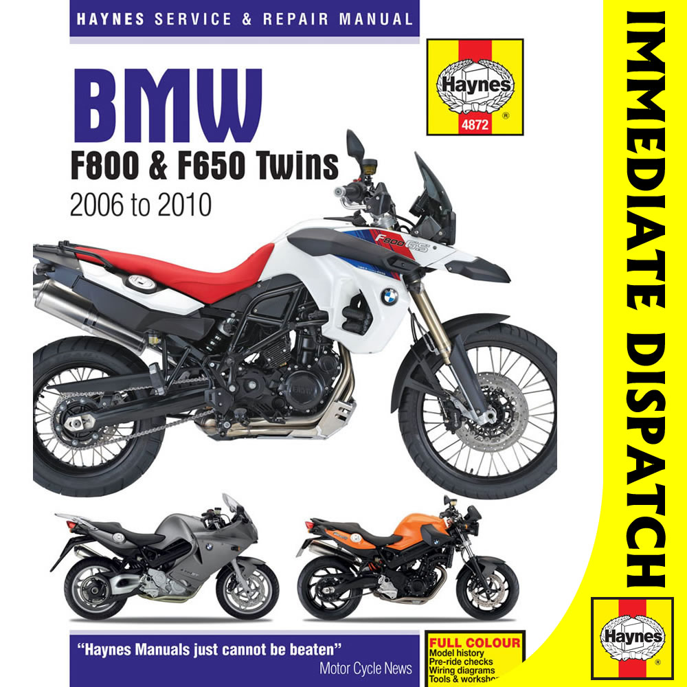 [4872] BMW F800 F650 F700 Twins inc Adv 2006-15 Haynes Workshop Manual