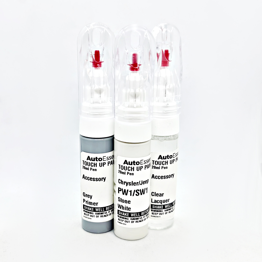 PAINT TOUCH UP PEN FOR CHRYSLER JEEP PW1 SW1 STONE WHITE 20ML REPAIR