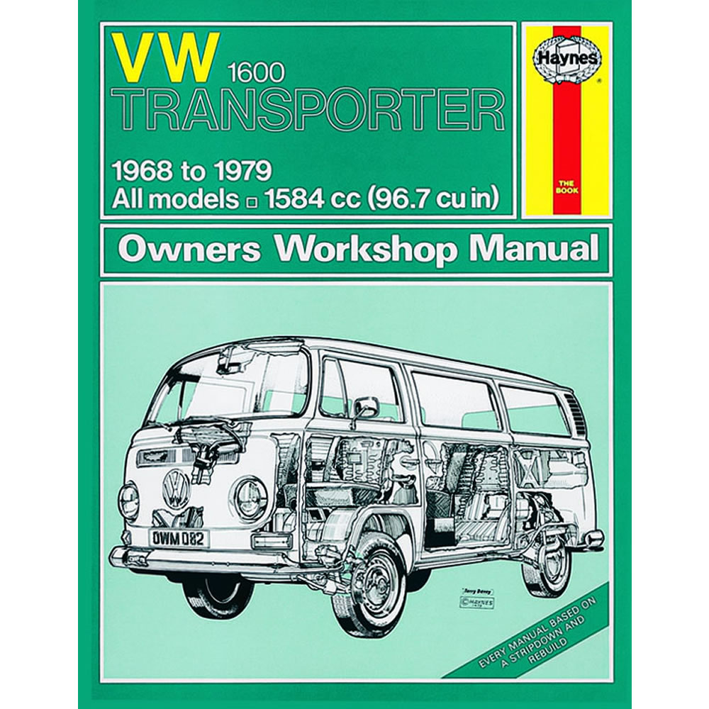 VW Transporter 1600 Haynes Manual 1968-79 1.6 Petrol Workshop