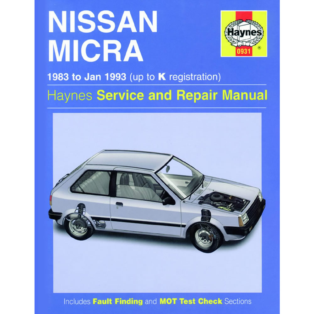 Nissan Micra Haynes Manual 1983-93 1.0 1.2 Petrol Workshop