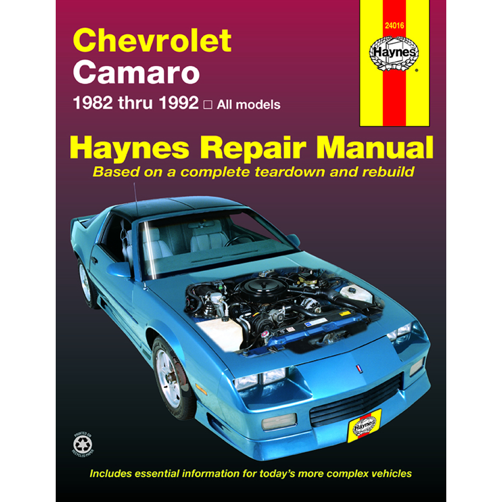 Chevrolet Camaro All Models 1982-1992 Haynes USA Workshop Manual
