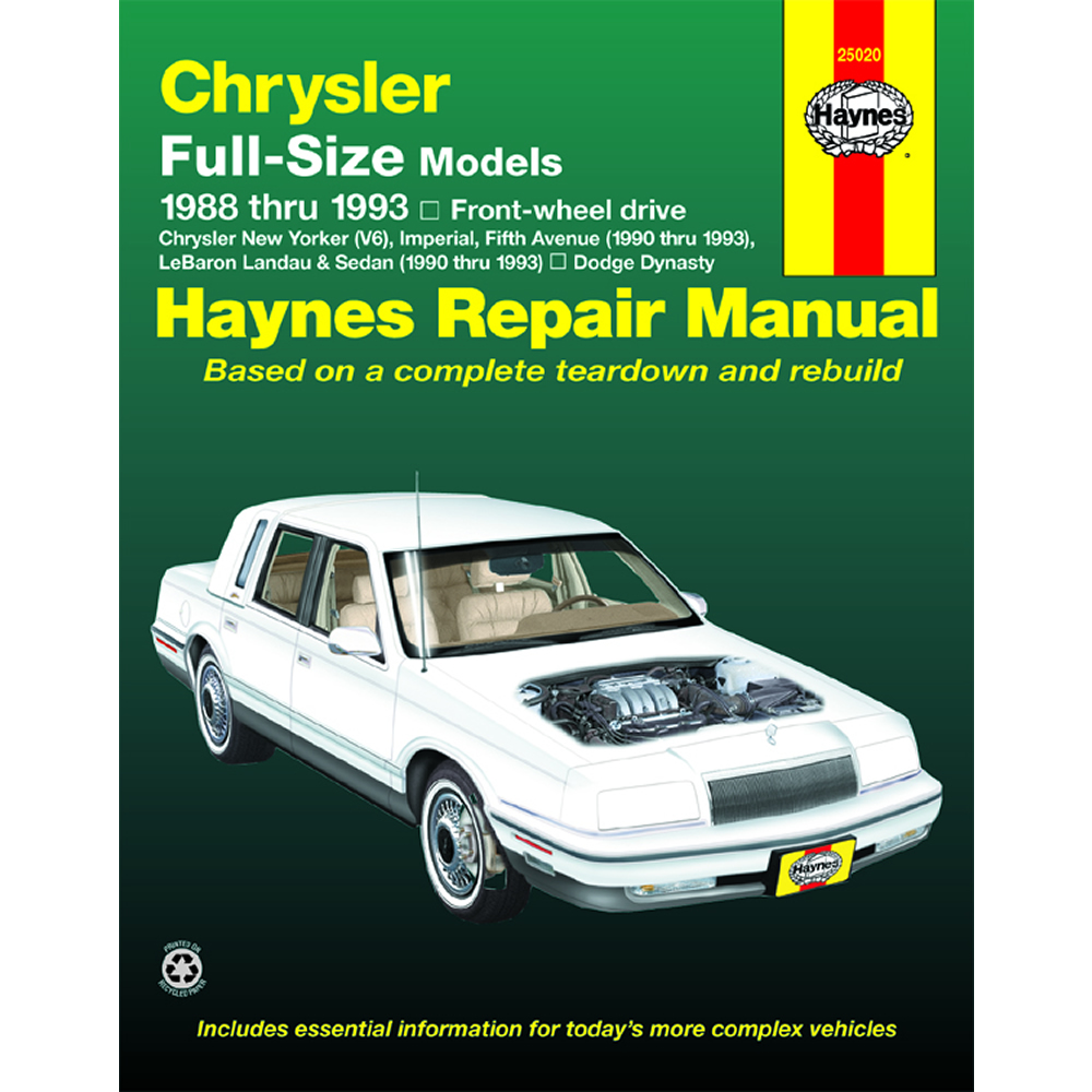 Chrysler LeBaron Landau FWD 1992-1993 Haynes USA Workshop Manual