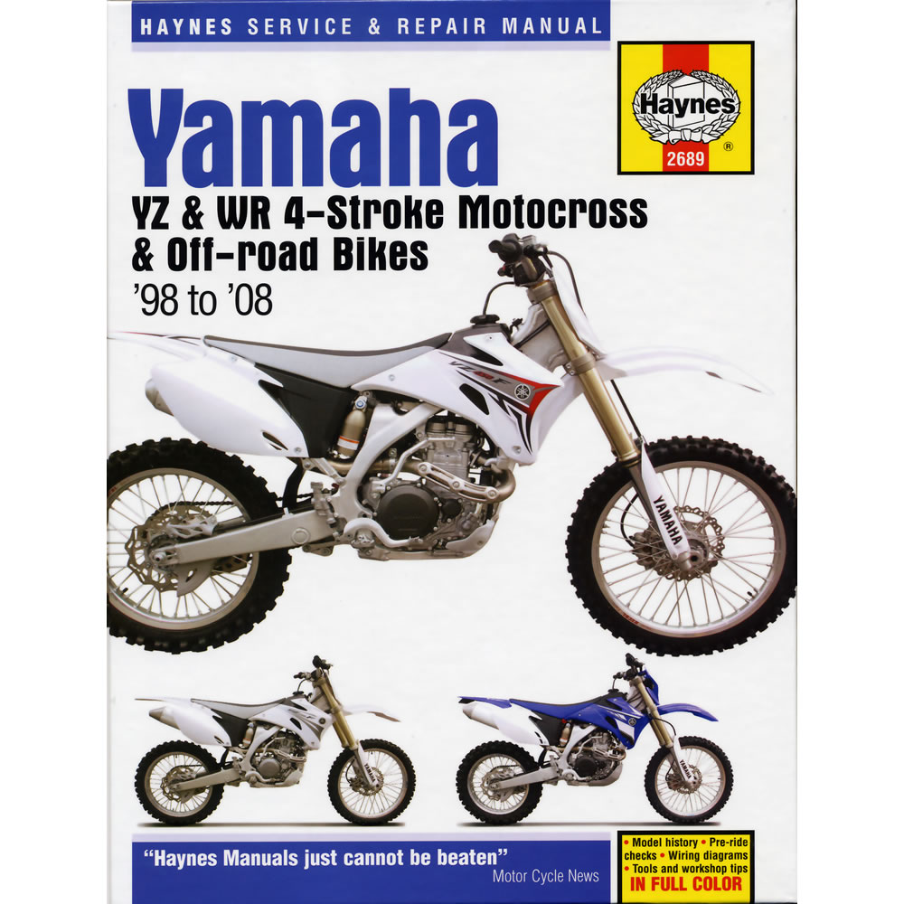 Yamaha YZ WR 4-Stroke Motocross Bikes 1998-2008 Haynes Workshop Manual