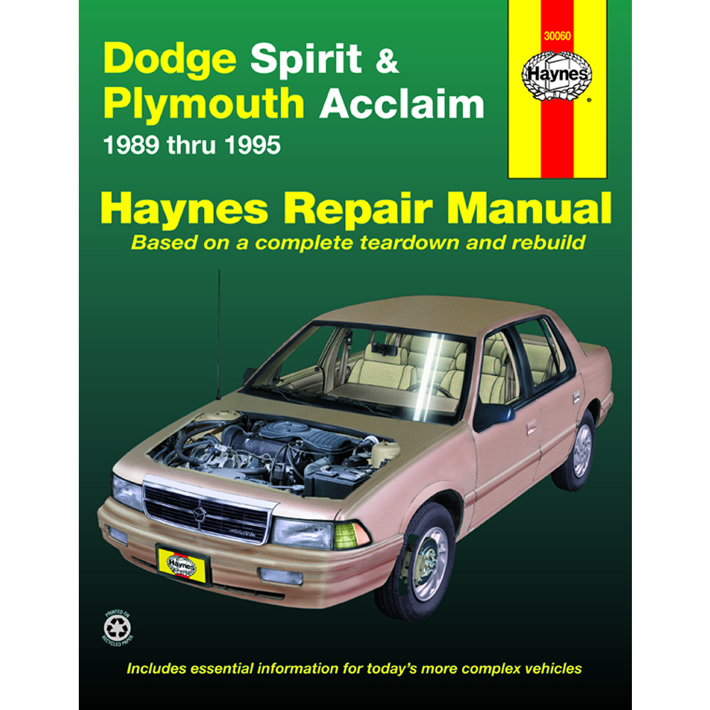Plymouth Acclaim 1989-1995 Haynes USA Workshop Manual