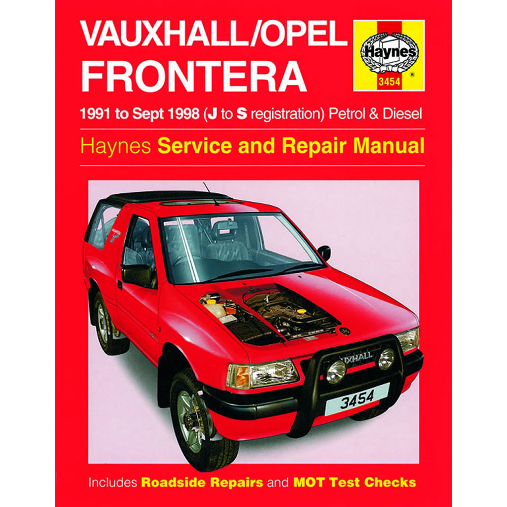 Vauxhall Frontera Haynes Manual 1991-98 2.0 2.2 2.4 Petrol 2.3TD Workshop