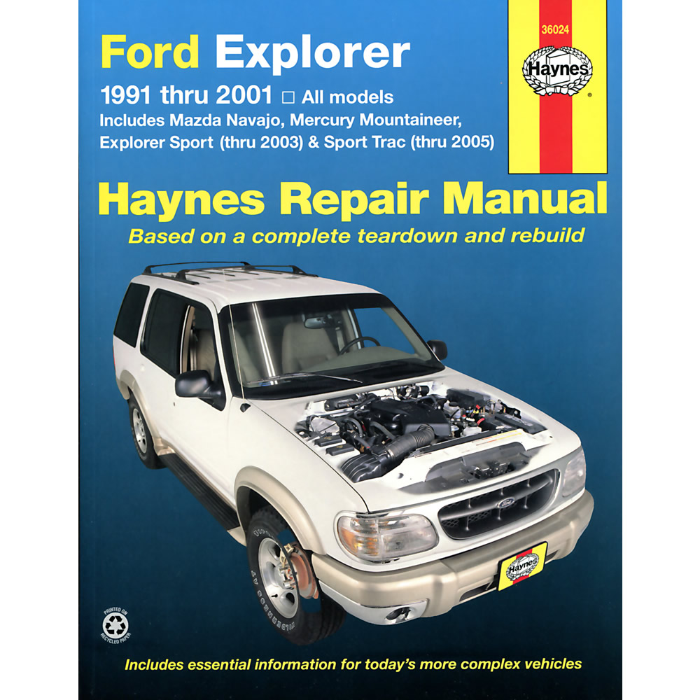 Ford Explorer inc Sport and Sport Trac 1991-2005 Haynes USA Workshop Manual