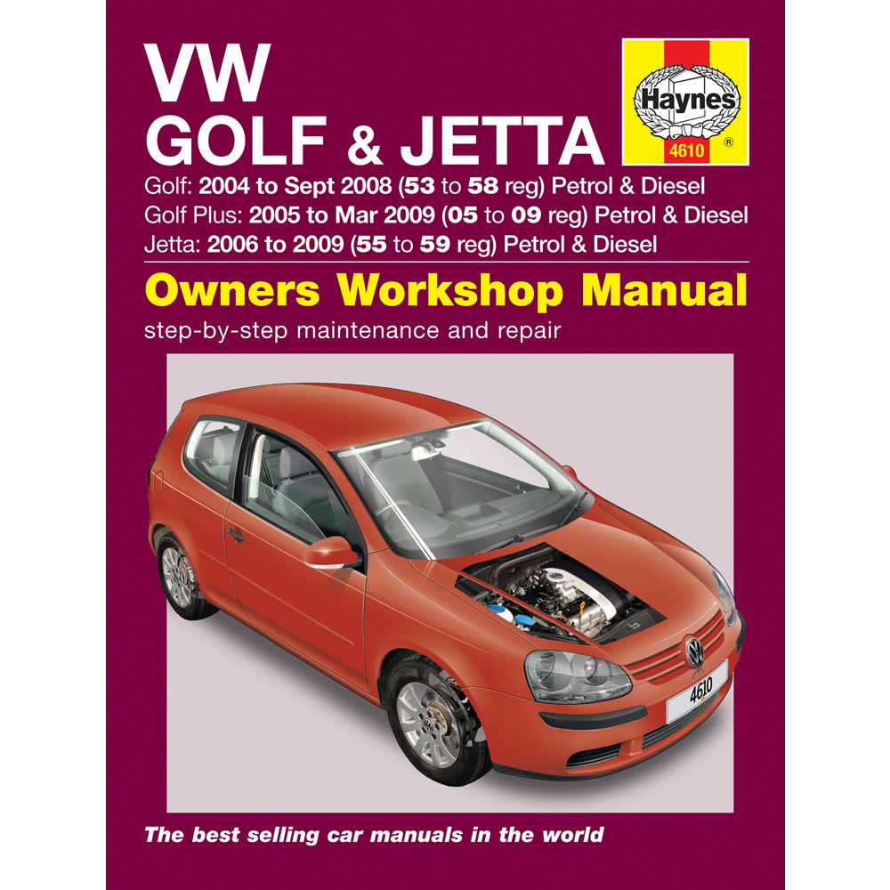 VW Golf Jetta Haynes Manual 2004-09 1.4 1.6 2.0 Petrol 1.9 2.0 Dsl Workshop