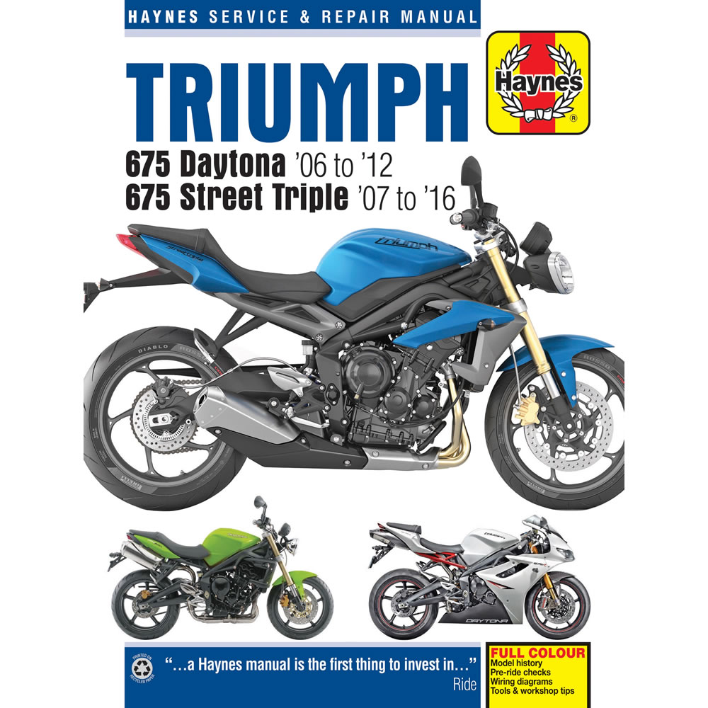 Triumph 675 Daytona Street Triple 2006-10 Haynes Workshop Manual