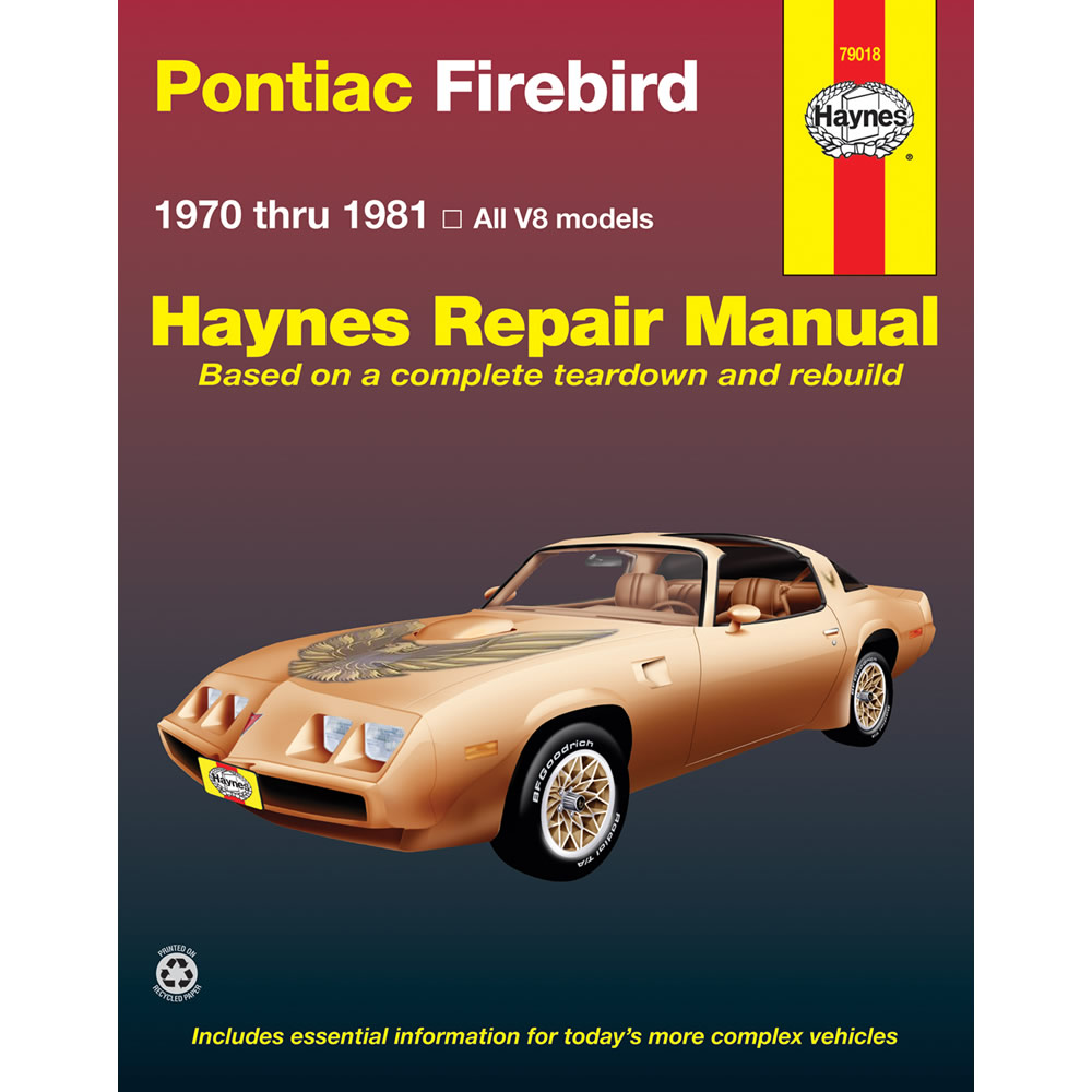 Pontiac Firebird All V8 Models 1970-1981 Haynes USA Workshop Manual