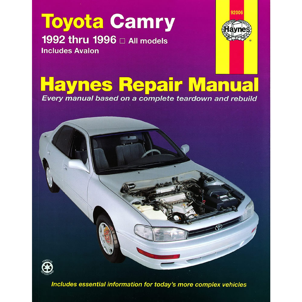 Toyota Camry All Models 1992-1996 Haynes USA Workshop Manual