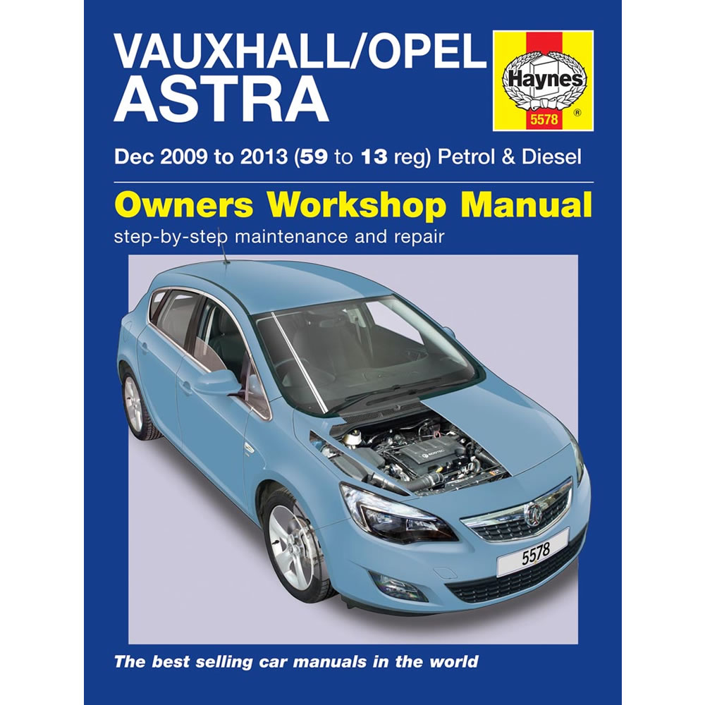 Vauxhall Opel Astra Haynes Manual Dec 2009-13 1.4 1.6 Petrol 1.3 1.7 2.0  Diesel