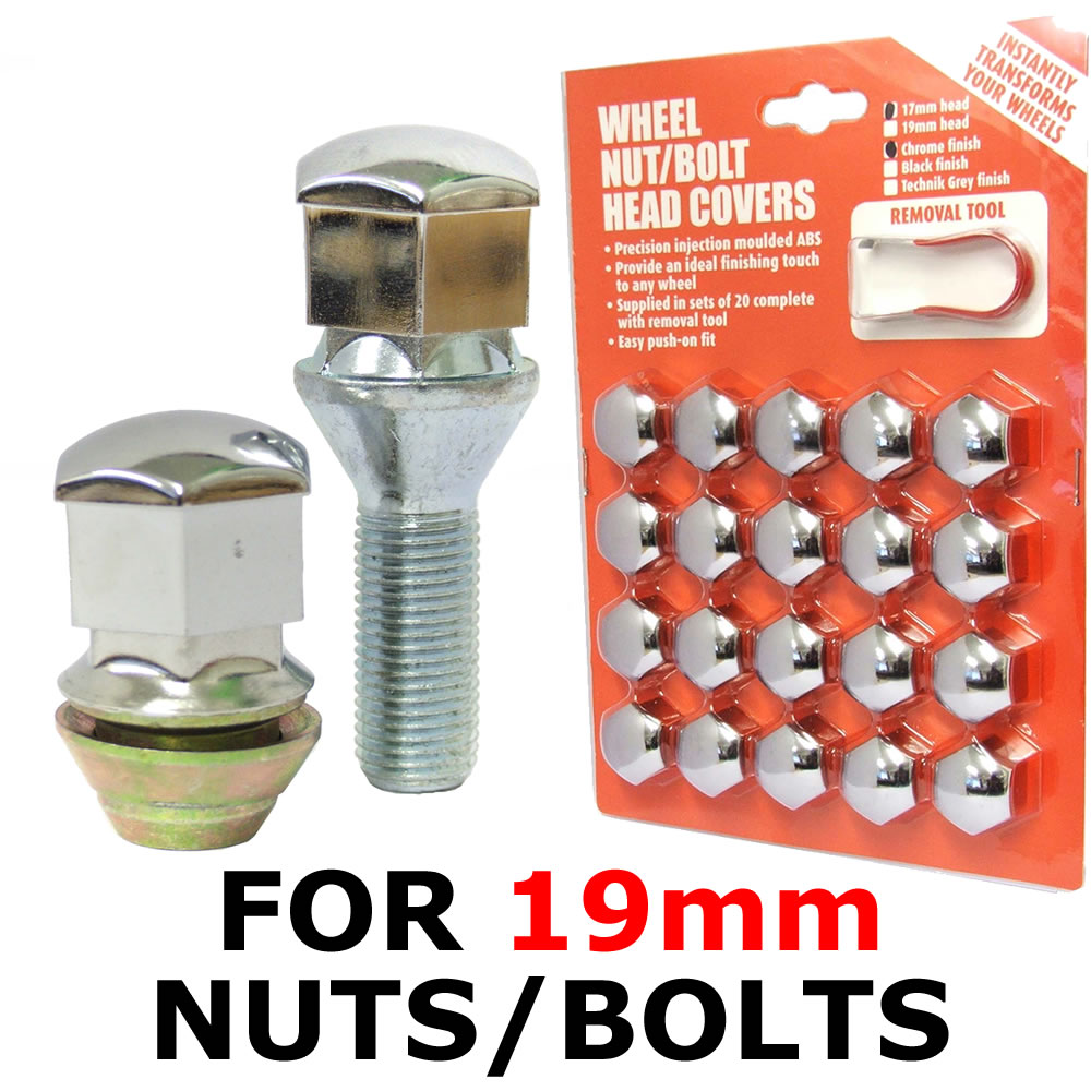 Nihfien 20 Pcs Wheel Lug Nut Covers Bolt Caps,17mm
