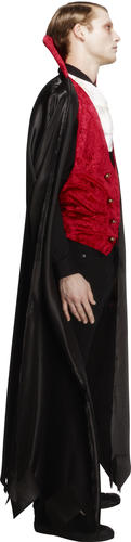 Vampire Mens Fancy Dress Gothic Count Dracula Adults Halloween Costume Outfit - Picture 8 of 9