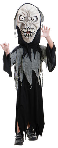 Schreckgespenst Jungen Halloween Kostüm Sensenmann Skelett Kinder Kinderkostüm - Bild 2 von 3