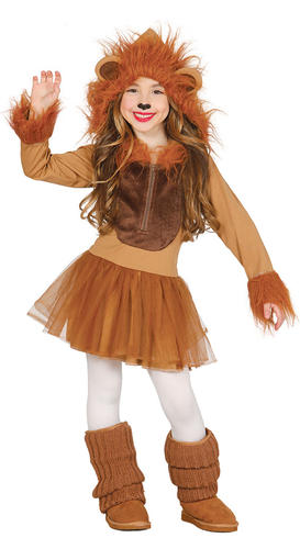 Lion Girls Fancy Dress Jungle Zoo Animal World Book Day Kids Halloween Costume - Picture 3 of 4