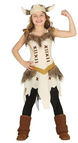 Viking Girls Fancy Dress Saxon Warrior Kids Medieval World Book Day Costume 5-12 - Picture 3 of 3