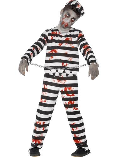 Ragazzi Ragazze Attenzione Zombie Costume Bambini Halloween Fancy Dress Bambini Che camminano morti 