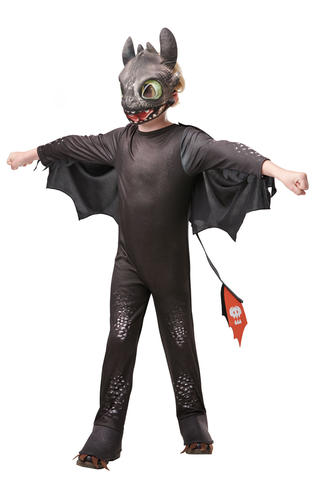 How To Train Your Dragon Kids Fancy Dress Toothless Light Fury Boy Girl Costumes - Imagen 3 de 12