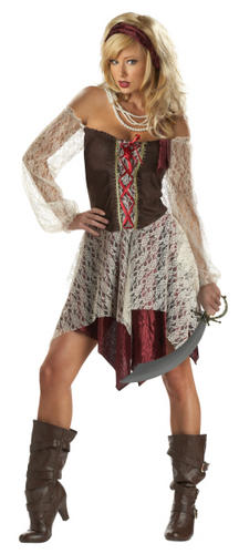 Pirate Lady South Seas Siren Fancy Dress Ladies Costume Womens Adult Outfit New - Picture 3 of 4