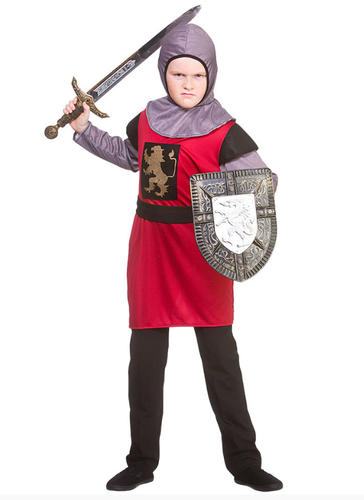 Medieval Knight Boys Fancy Dress Tudor Crusader Kids World Book Day Costume New - Picture 4 of 5