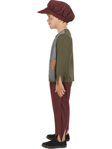Poor Victorian Boys Fancy Dress Book Week Dickens Oliver Twist Kids Costume New - Picture 5 of 9