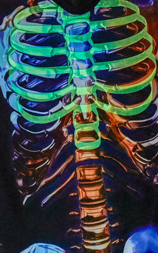 Glow in the Dark Skelett Jungen Kostüm gruselig Halloween Totenkopf Kinderkostüm - Bild 7 von 7