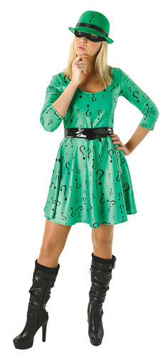 Classic Riddler Adults Fancy Dress Batman Villain Comic Book Mens Ladies Costume - Picture 4 of 7