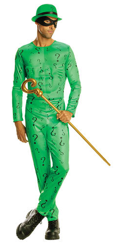 Classic Riddler Adults Fancy Dress Batman Villain Comic Book Mens Ladies Costume - Picture 3 of 7