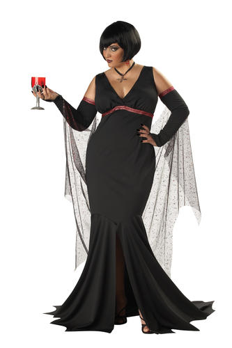 Disfraz de Seductora Inmortal Damas Halloween Vampiro Adulto Talla Grande - Imagen 2 de 2