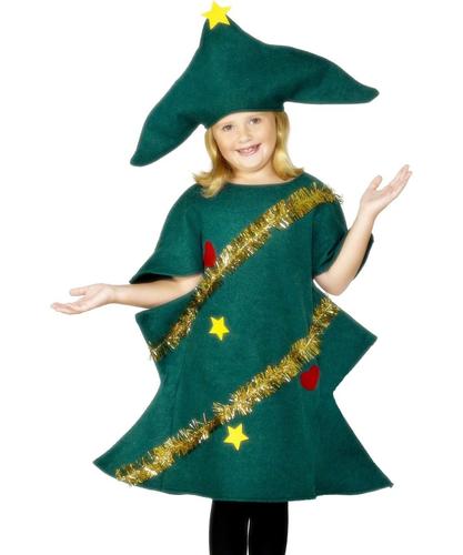 Christmas Tree Kids Fancy Dress Festive Boys Girls Kids Childrens Child Costume - Picture 6 of 6