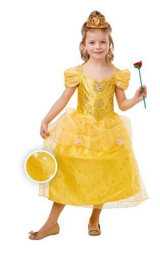 Glitter and Sparkle Disney Princess Girls Fancy Dress Fairy Tale Kids Costumes - Picture 12 of 22