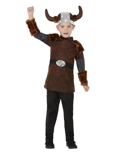 Viking Warrior Boys Fancy Dress Saxon Barbarian Historical Book Day Kids Costume