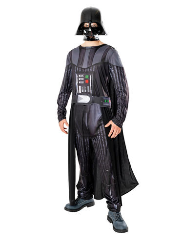 Darth Vader Herren Kostüm Star Wars Film Halloween Erwachsene Kostüm Plus Maske - Bild 4 von 4