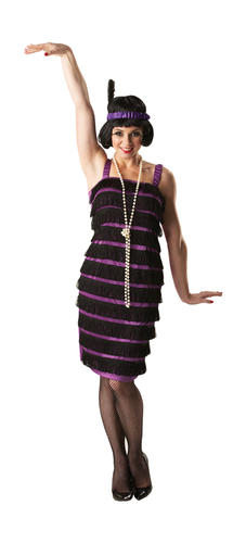 20s Flapper Girls Ladies Fancy Dress 190s Gatsby Charleston Jazz Adults Costume - Picture 2 of 4