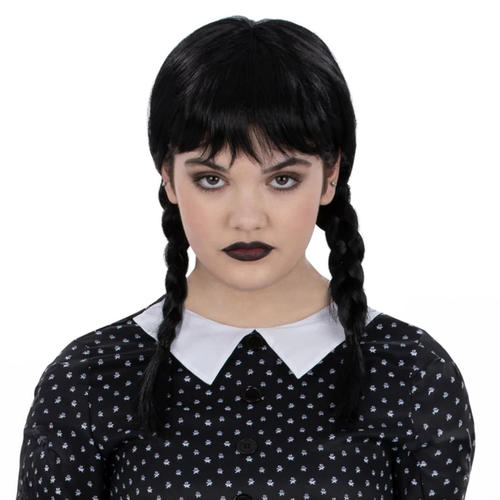 Niñas Wednesday The Addams Familia Elegante Vestido Halloween Niños Disfraces Niños Reino Unido - Imagen 2 de 17