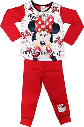 Official Disney Minnie Mouse Girls Pjs Kids Character Nightwear Pyjamas 4-10 Yrs - Picture 3 of 7
