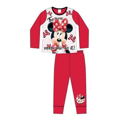 Official Disney Minnie Mouse Girls Pjs Kids Character Nightwear Pyjamas 4-10 Yrs - Picture 4 of 7