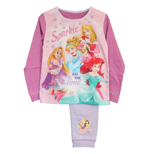 Official Girls Disney Princesses Character Pyjamas Kids PJs Nightwear 2-10 Years - Picture 33 of 37