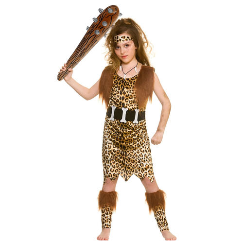 Steinzeithöhle Mädchen Kostüm + Vereinsbuchwoche Höhlenmensch Kinder Kinderkostüm - Bild 8 von 10