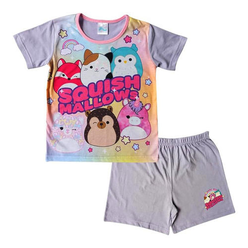 Official Squishmallow Short Pjs Kids Character Shorties Girls Pyjamas 5-12 Years - Picture 5 of 5