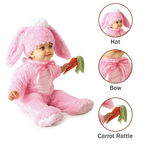 The Cutest Pink Rabbit Baby Fancy Dress Easter Bunny Costume Child Kids 0-18 M - Picture 9 of 9