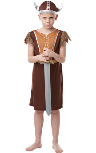 Viking Barbarian Kids Fancy Dress Medieval Saxon Boys Girls Book Day Costume - Picture 12 of 34