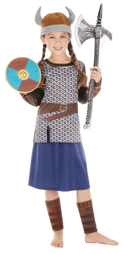 Viking Barbarian Kids Fancy Dress Medieval Saxon Boys Girls Book Day Costume - Picture 32 of 34