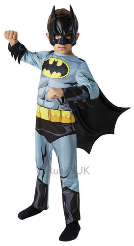 Batman + Mask Boys Fancy Dress Superhero Comic Book Kids Childrens Costume New - Picture 7 of 29