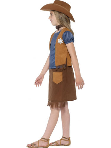 Kinder Cowgirl Wild West Cowboy Kostüm Mädchen Buch Woche Kostüm Jessie Outfit - Bild 12 von 12