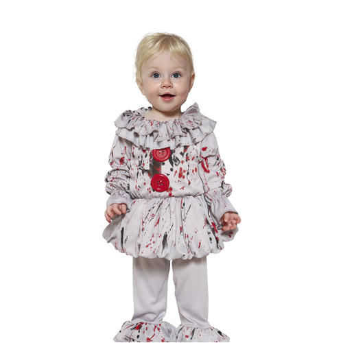 Toddler Halloween Fancy Dress Bad Clown Pennywise Boys Girls Childs Costume New
